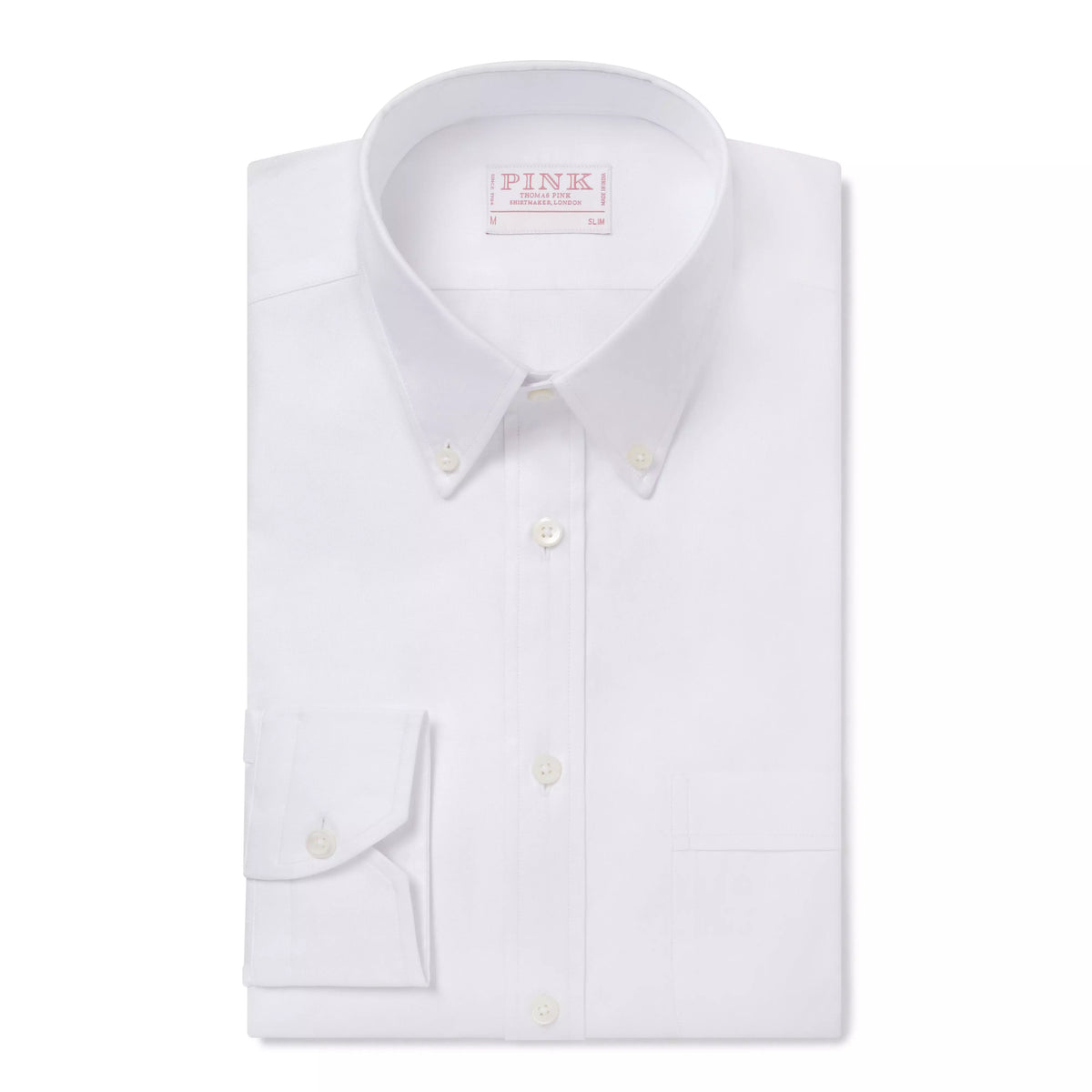 White Slim Fit Smart Casual Button Down Weekend Oxford Shirt