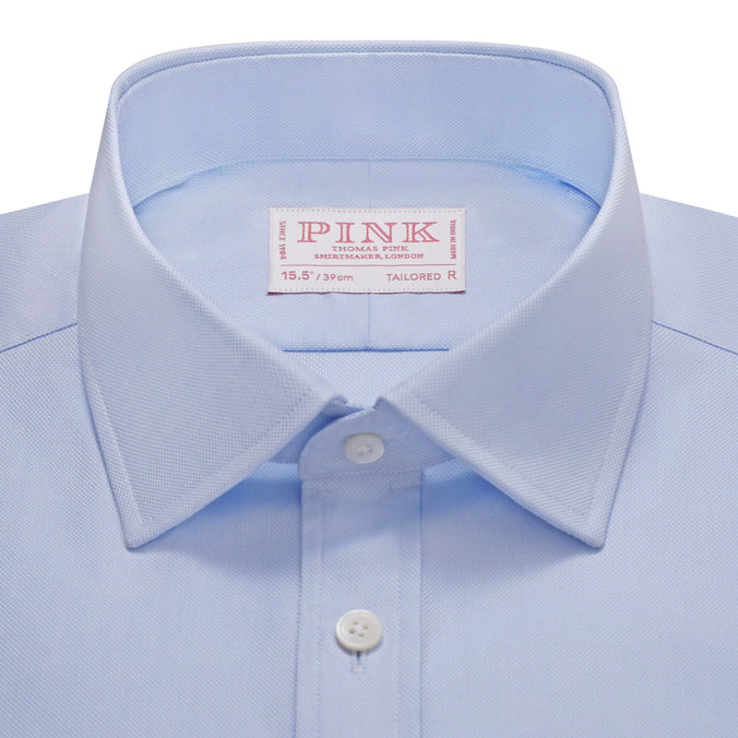 Pale Blue Tailored Fit Double Cuff Royal Oxford Formal Shirt