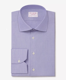 Blue Tailored Fit End on End Formal Shirt