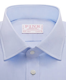 Pale Blue Classic Fit Double Cuff Royal Oxford Formal Shirt