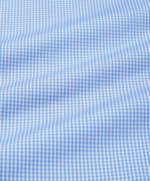 Sky Blue & White Athletic Fit Gingham Check Formal Shirt