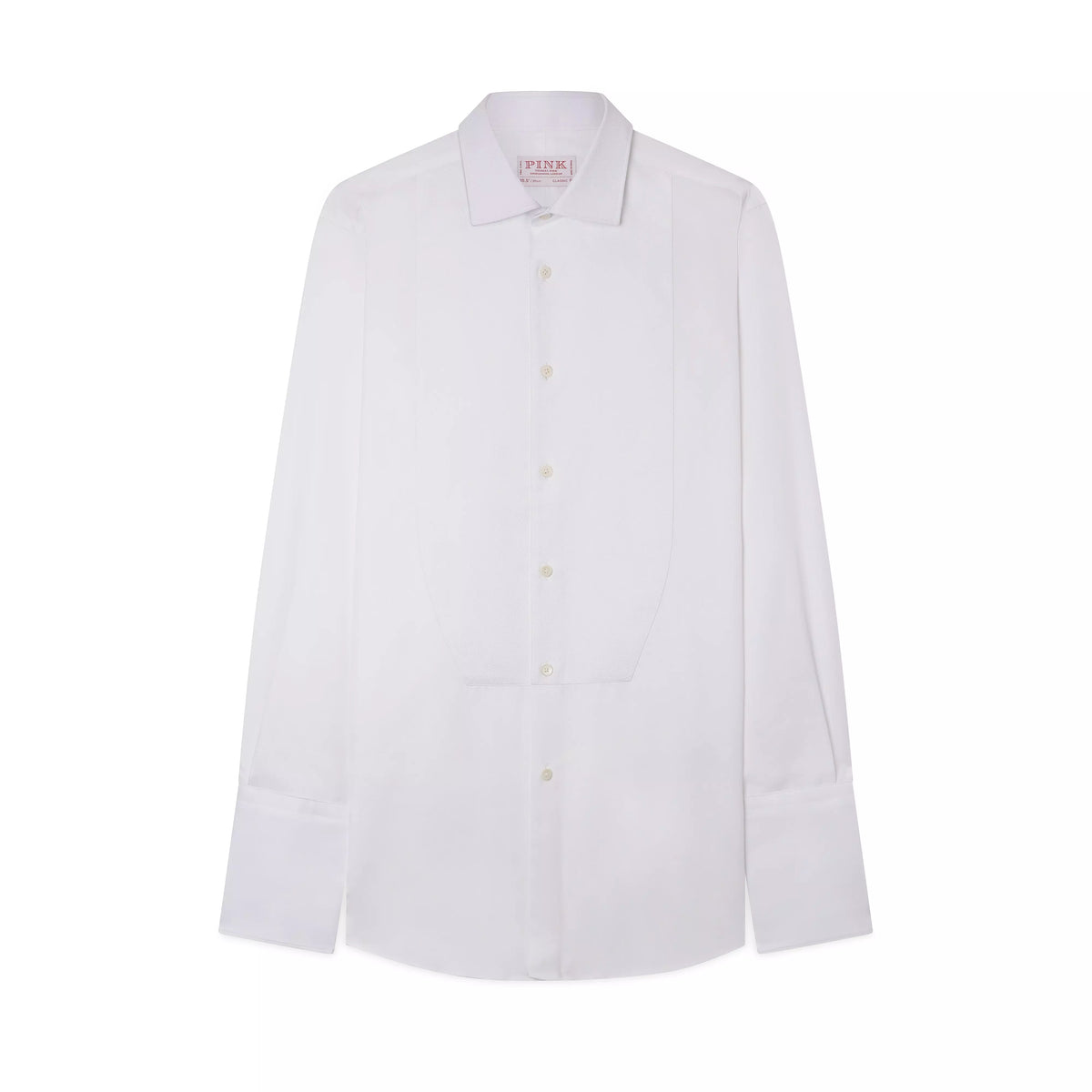White Slim Fit Double Cuff Marcella Twill Evening Shirt