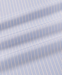 Blue & White Tailored Fit Formal End on End Track Stripe Shirt