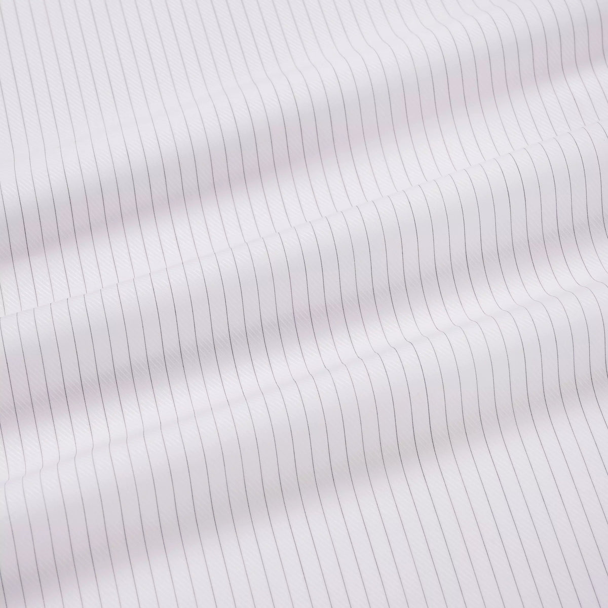 White & Black Tailored Fit Broken Twill Stripe Formal Shirt