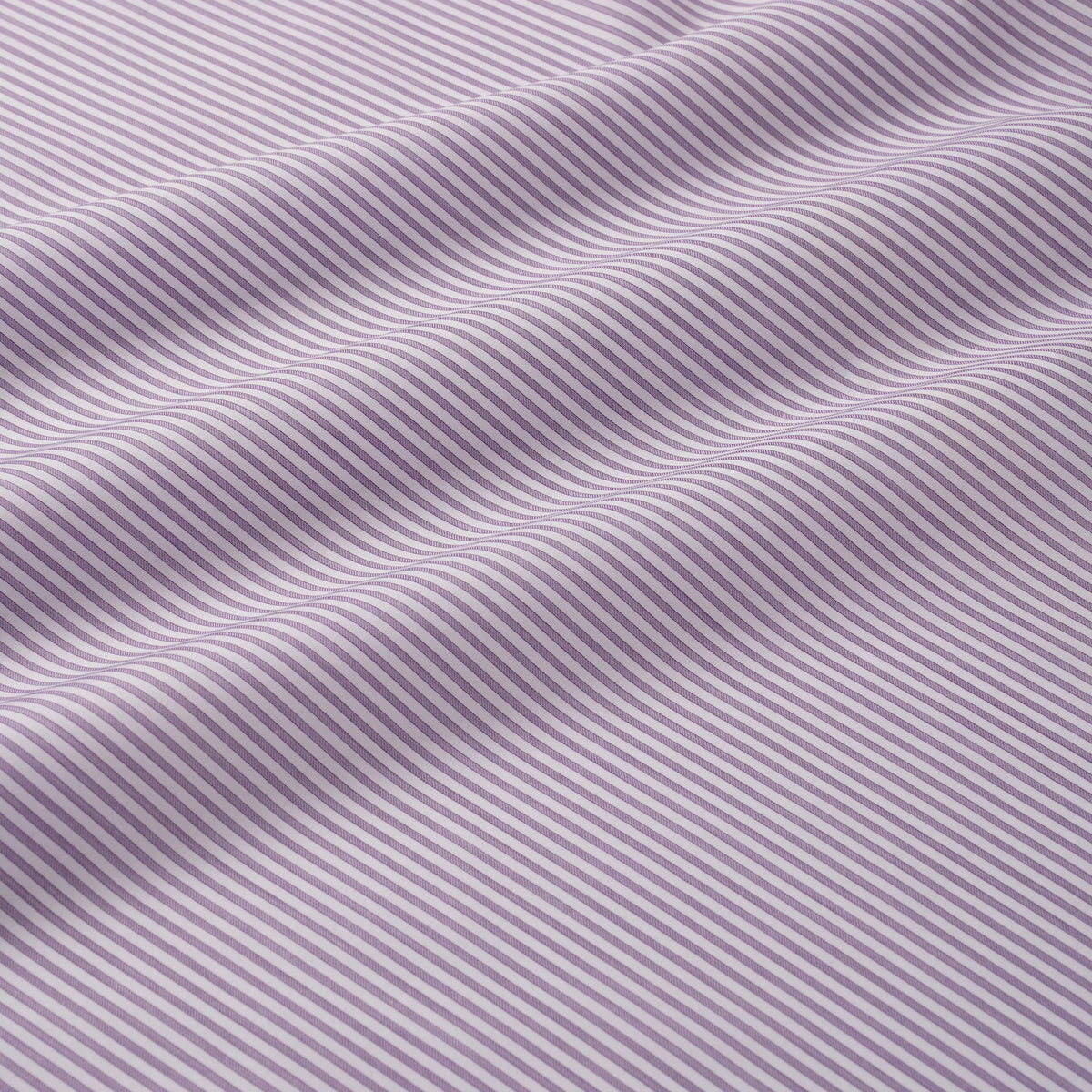 Purple & White Slim Fit Piumino Twill Stripe Formal Shirt